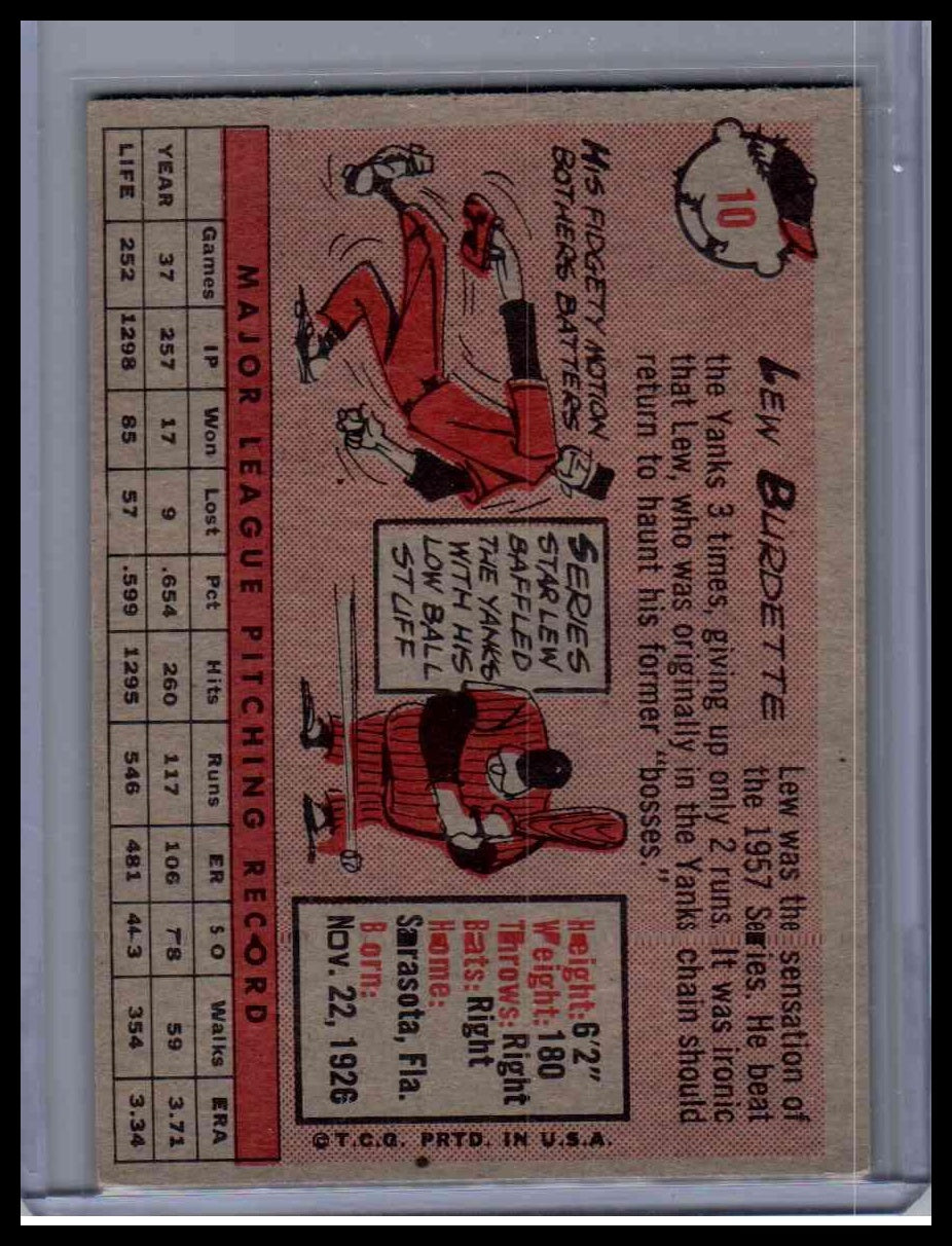 1958 Topps Lou Burdette #10