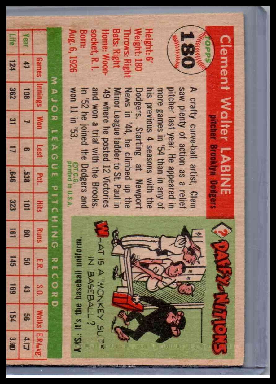 1955 Topps Clem Labine #180