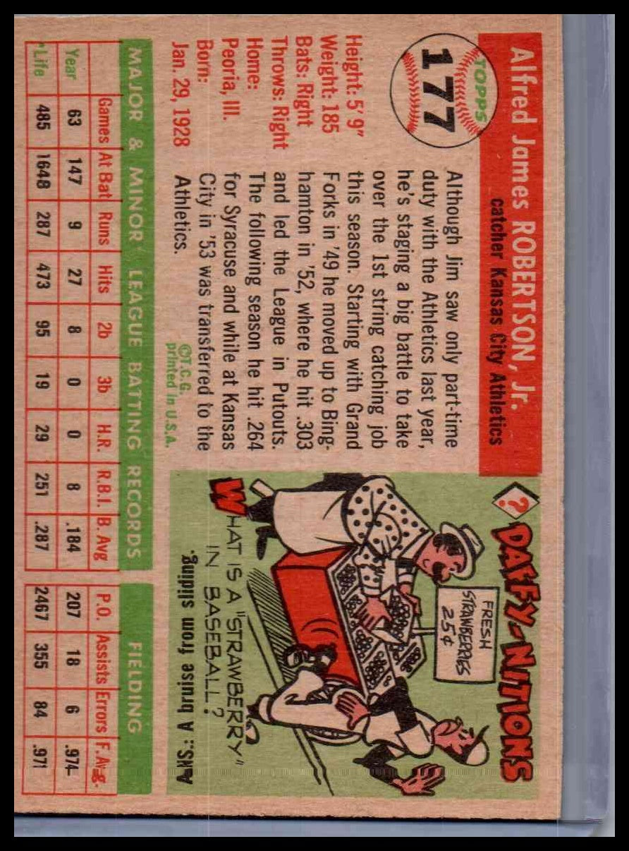1955 Topps Jim Robertson #177