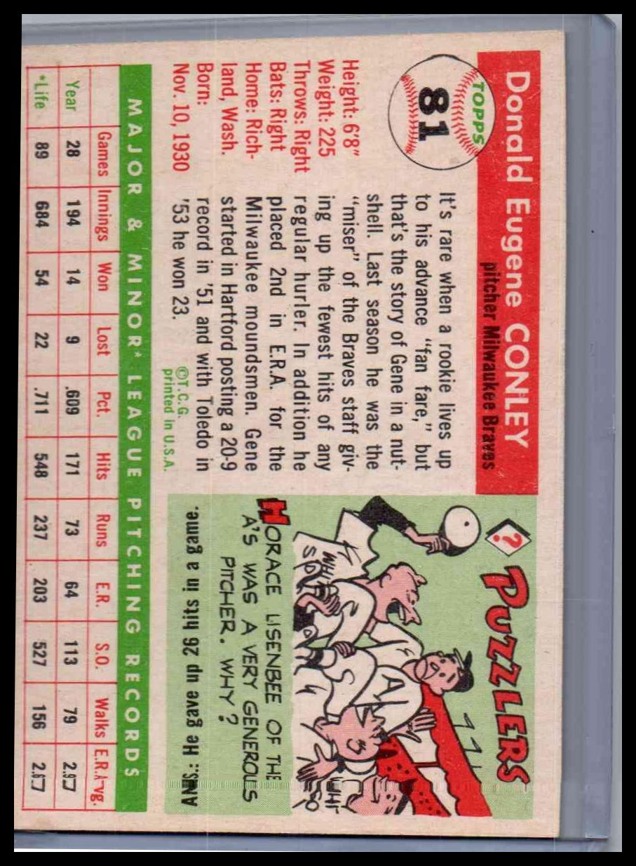 1955 Topps Gene Conley #81