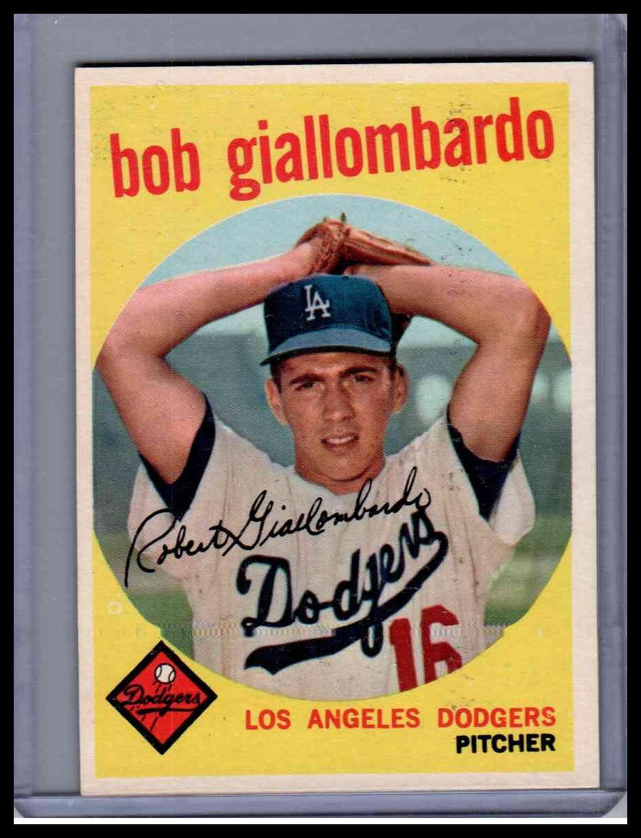 1959 Topps Bob Giallombardo #321 (With Option Statement) Variant
