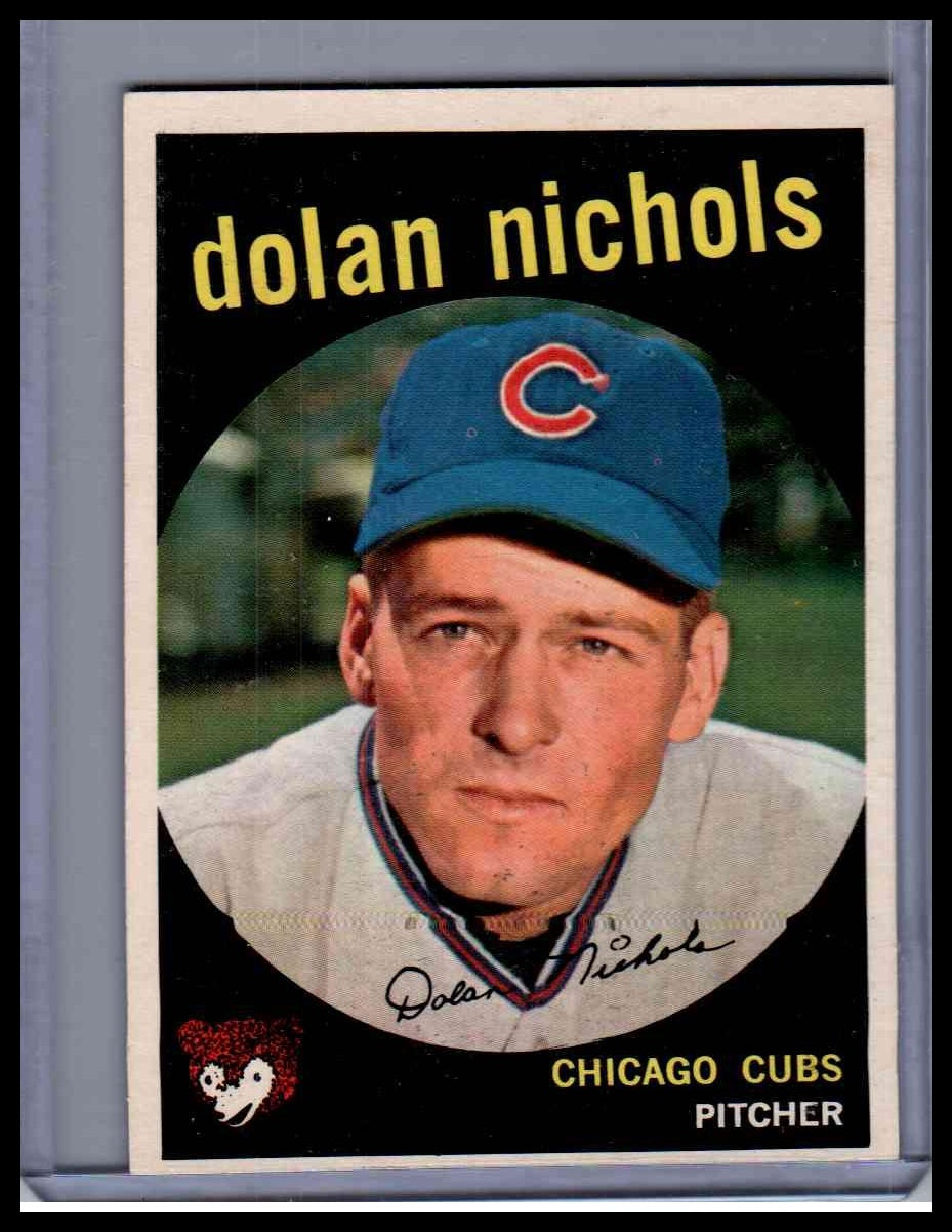 1959 Topps Dolan Nichols #362 Variation Nicely Centered RC