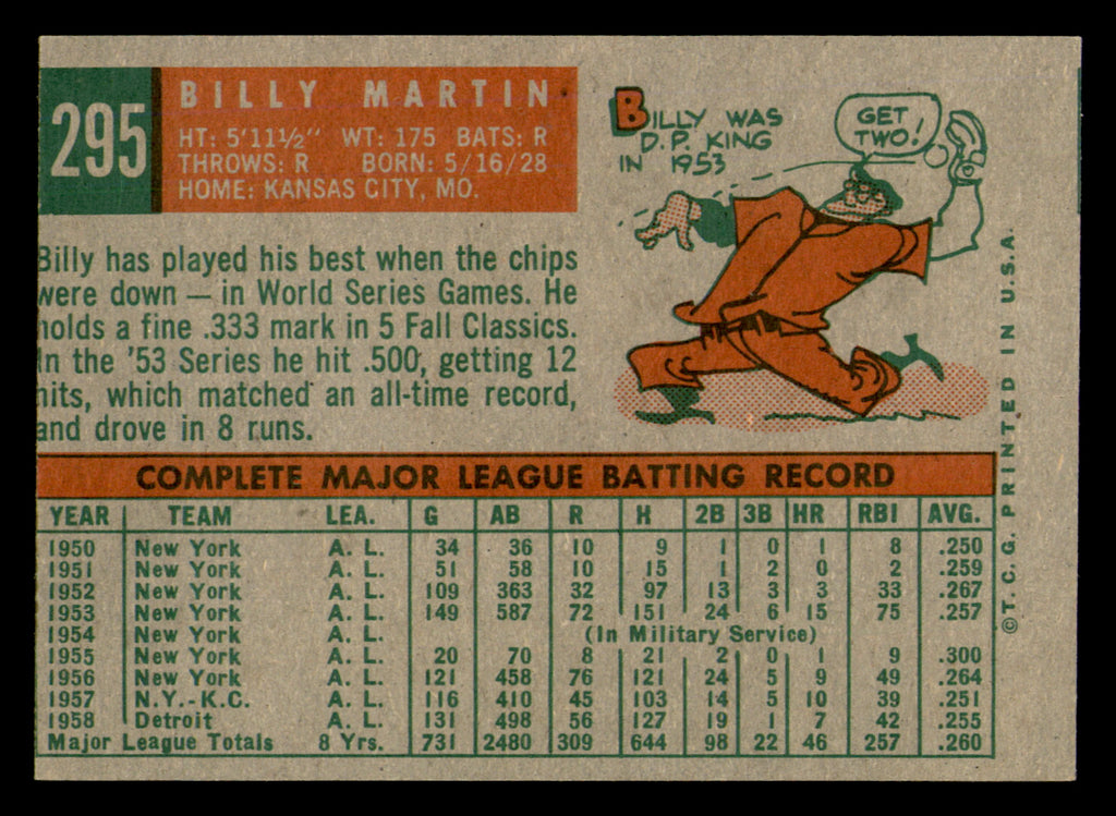 1959 Topps Billy Martin #295