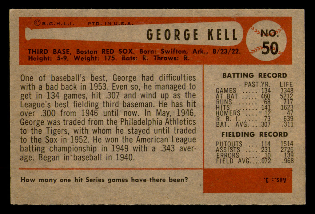 1954 Bowman George Kell #50