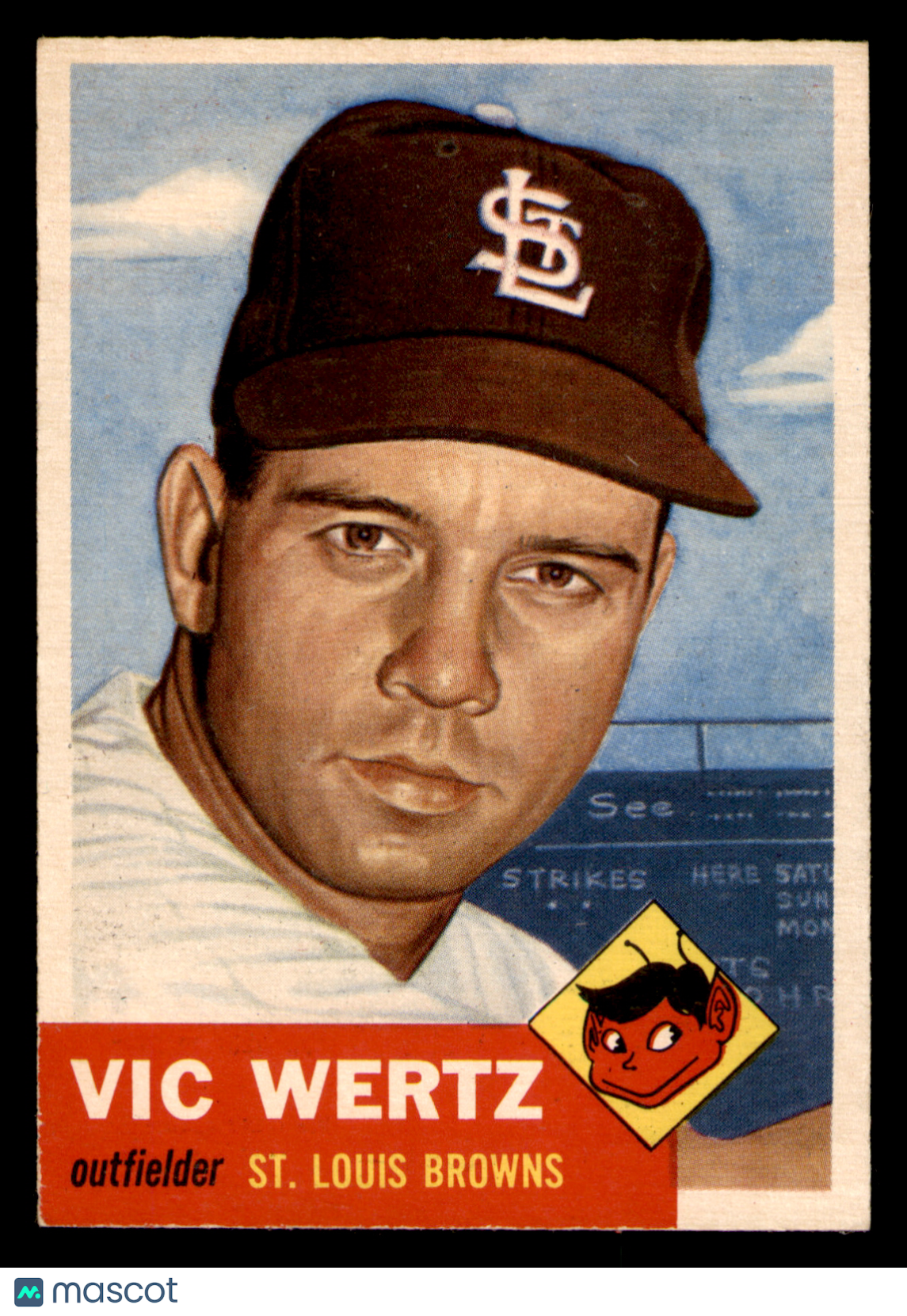 1953 Topps Vic Wertz #142