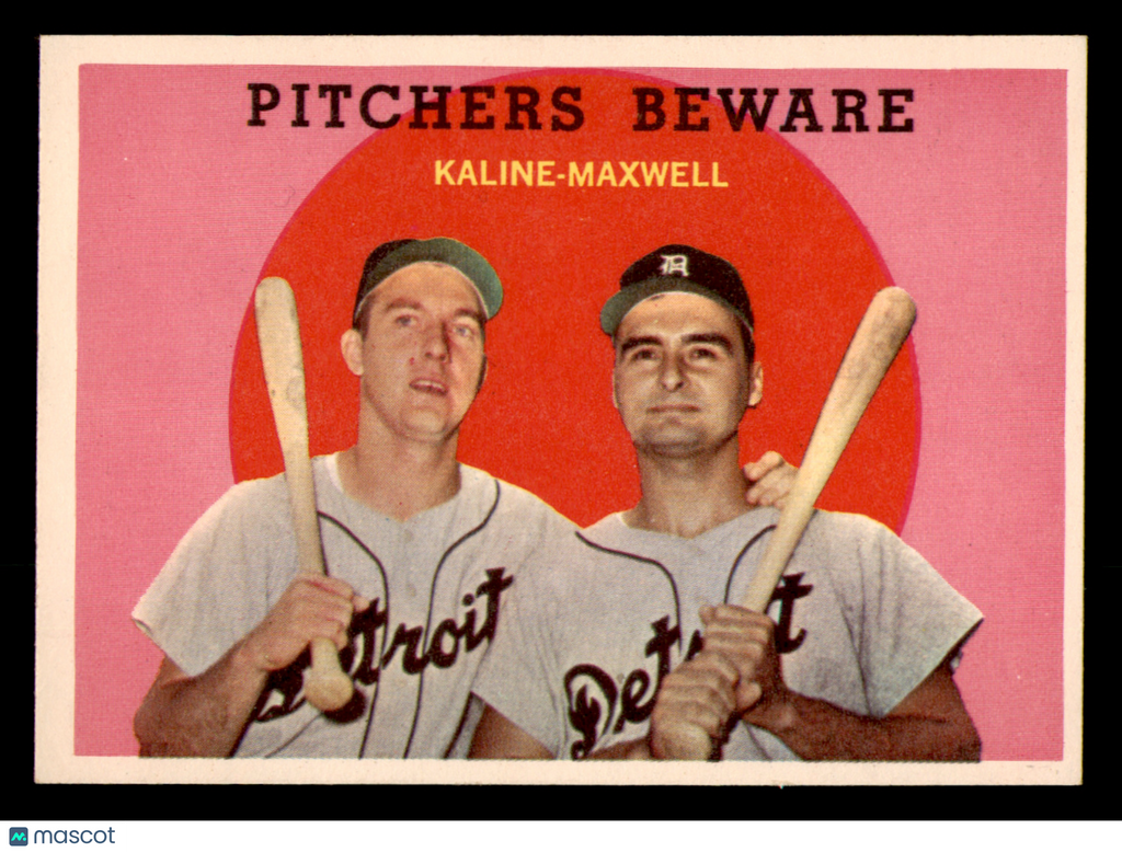 1958 Topps Pitchers Beware - Charlie Maxwell Al Kaline #34