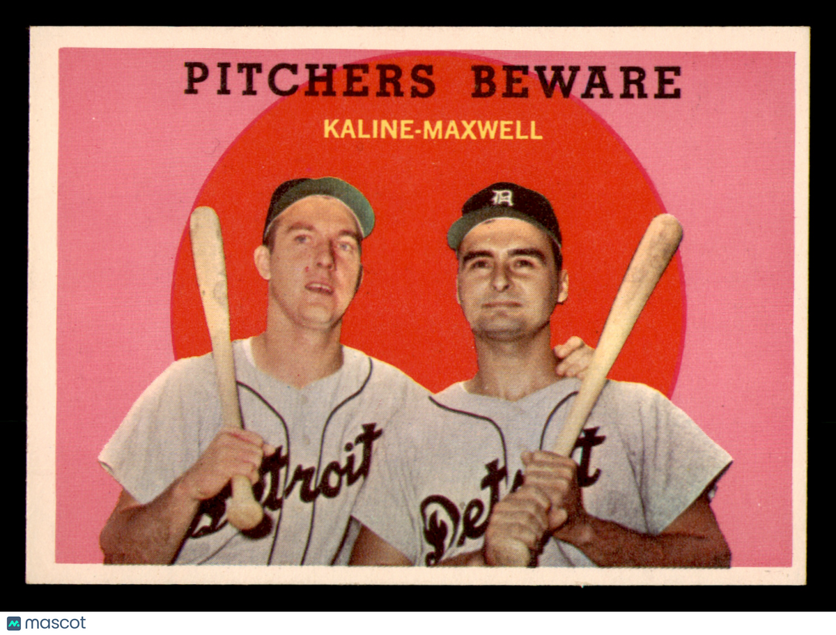 1958 Topps Pitchers Beware - Charlie Maxwell Al Kaline #34