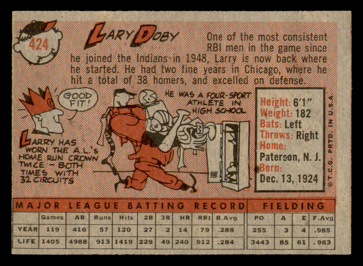 1958 Topps Larry Doby #424 HOF