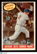 1959 Topps Roy Sievers #465 - Sievers Sets Homer Mark