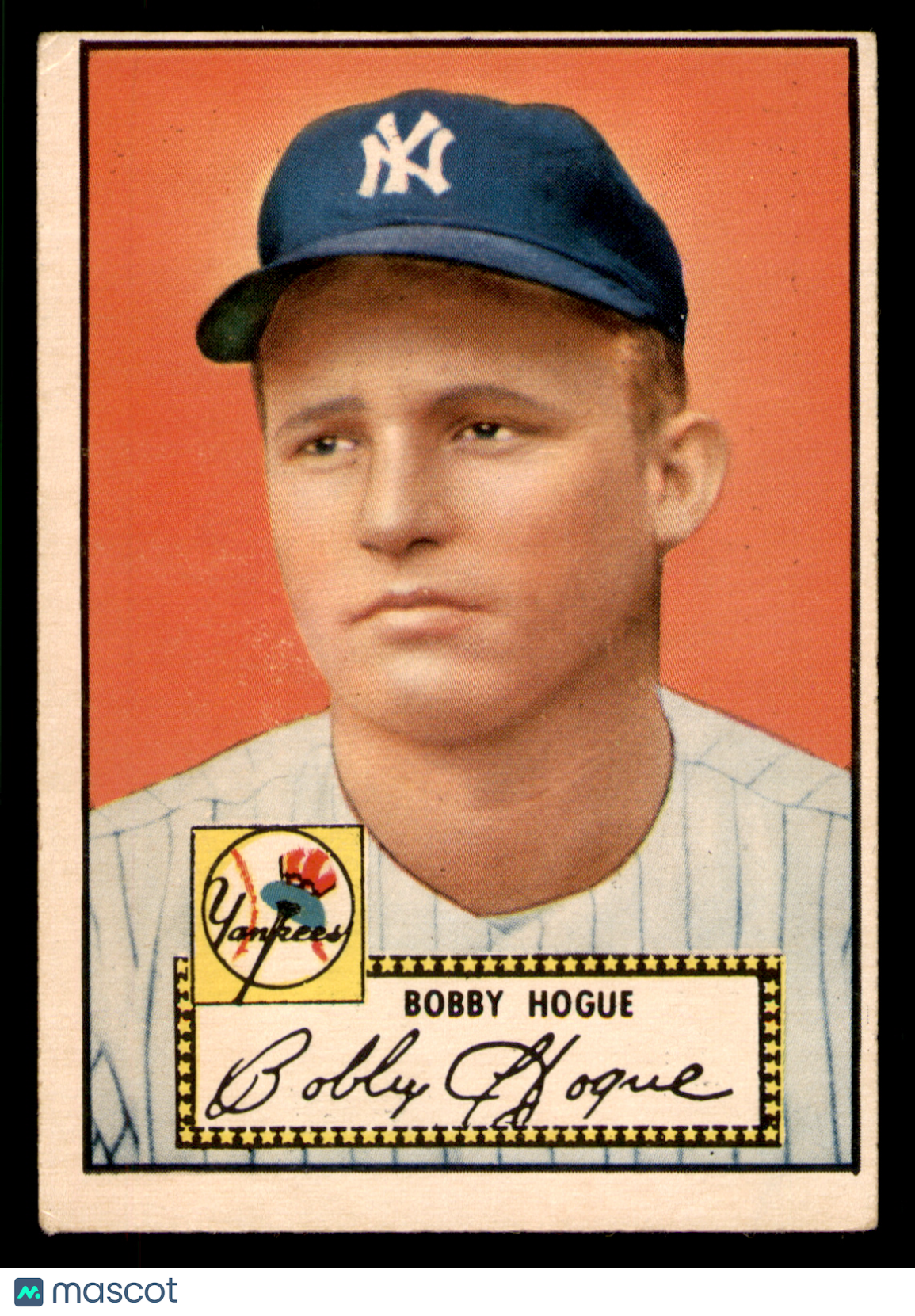 1952 Topps Bobby Hogue #9 RC Vintage