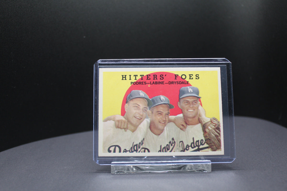 1958 Topps  Hitters Foes (Don Drysdale, Clem Labine, & Johnny Podres) #262
