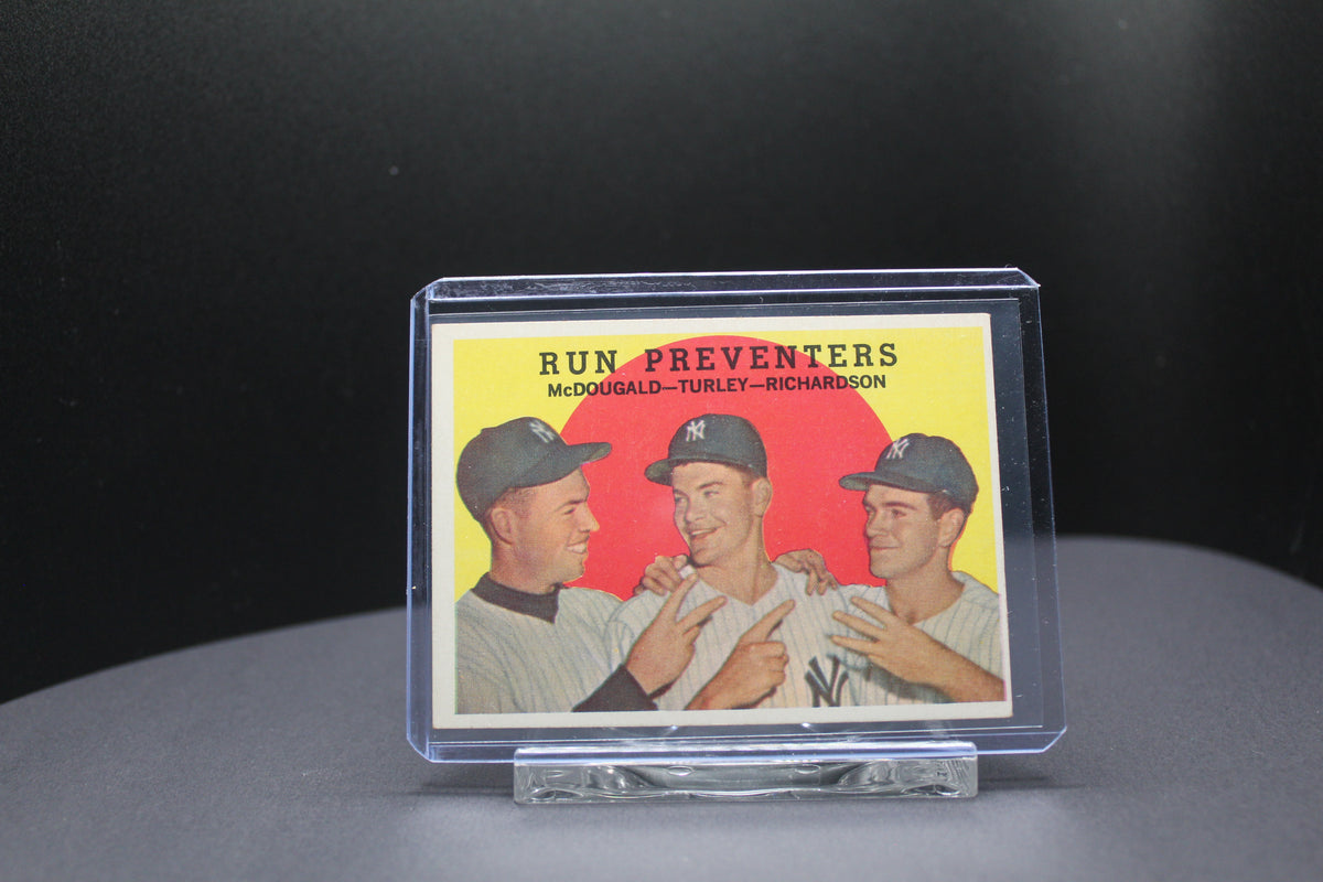 1959 Topps Run Preventers (Bob Turley, Gil McDougald, & Bobby Richardson) #237