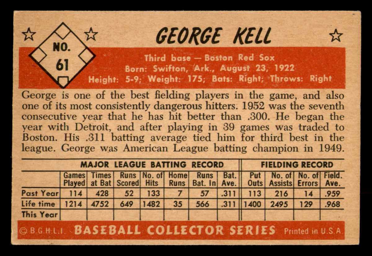 1953 Bowman George Kell #61
