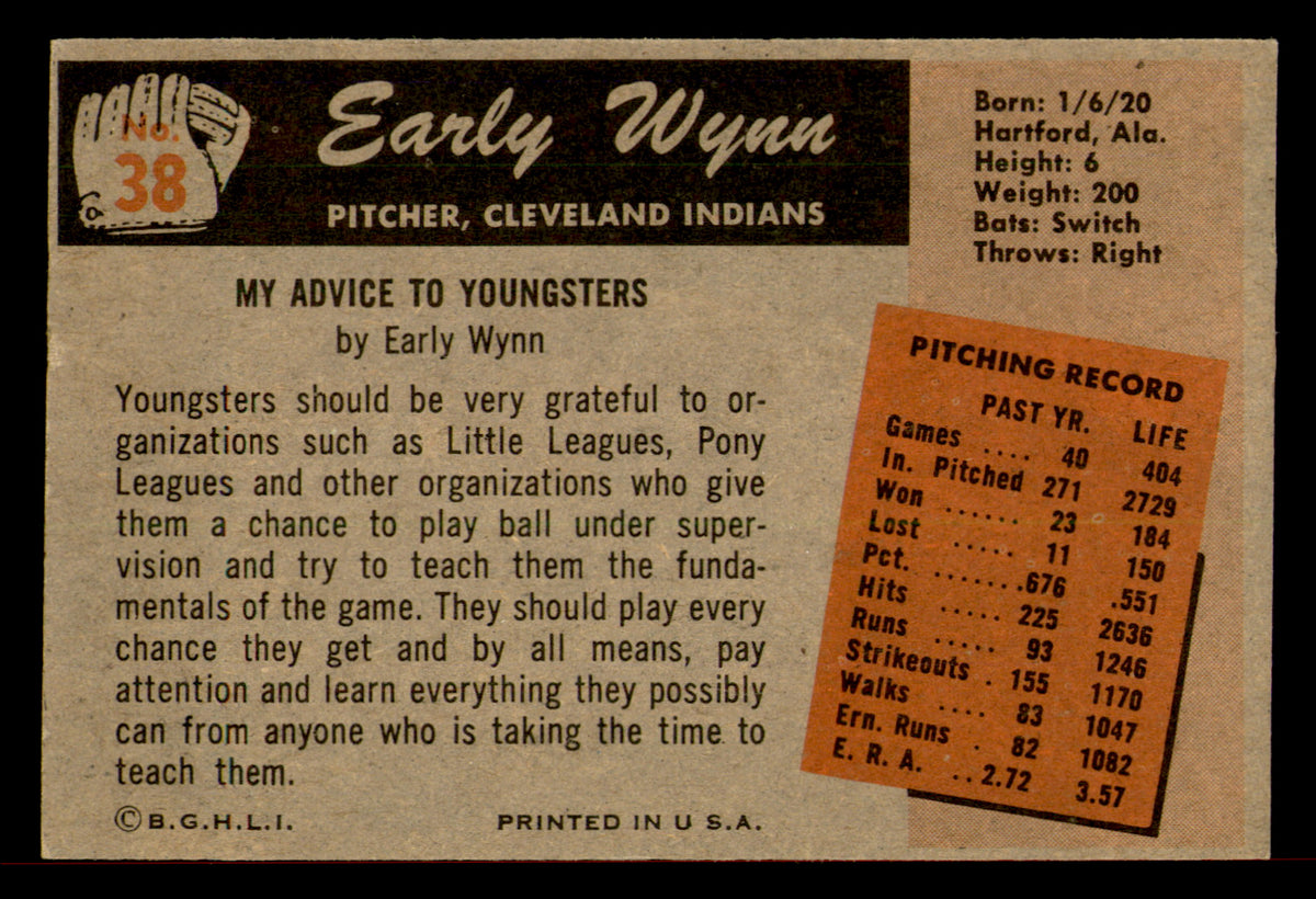 1955 Bowman Early Wynn #38